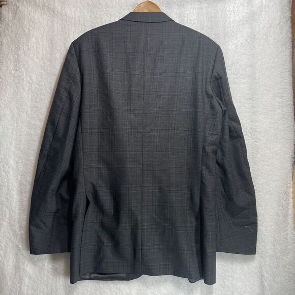 Peter Millar Gray Plaid Wool Two Button Sports Blazer Jacket Men’s Size 44XT - Picture 13 of 15